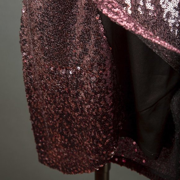 GORGEOUS Short Pink Sequin Evening Party Cocktail Pageant Homecoming Dress Small - Picture 9 of 10